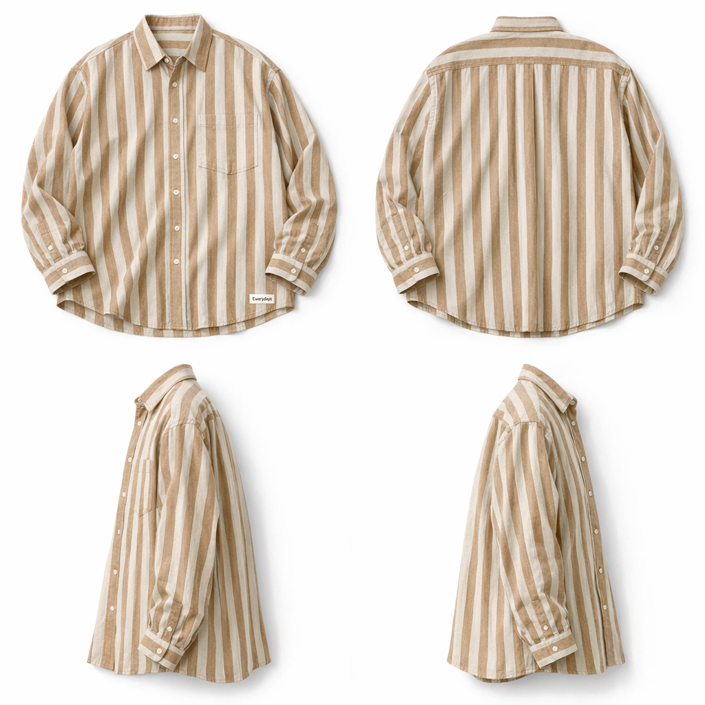 Ewerydays Vertical Stripe Relaxed Shirt