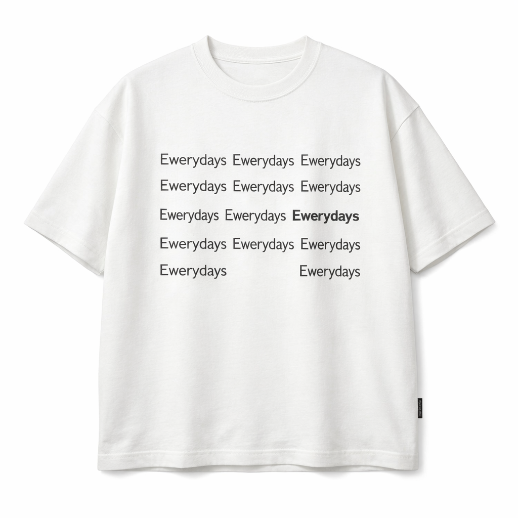 Ewerydays Typographic Grid Tee